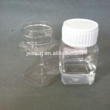 60ml transparent square plastic empty chew gum bottle