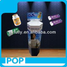 Chewing gum lollipop  candy  pop display del cartone floor stand dump  bin s