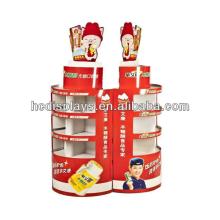 Round Cardboard Advertising Display For Chewing Gum Promotion Stand