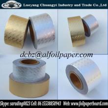 gold silver embossed foil  paper  for chewing gum colored aluminum foil  paper 