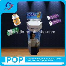 Chewing gum lollipop candy pop display del cartone floor stand dump bins