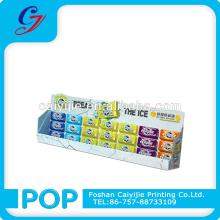 Promotion retail chewing gum supermarket display box pdq