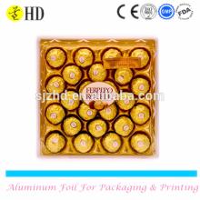Chocolate egg foil/gold aluminum foil for chocolate candy wrapper