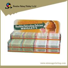 Supermarket chewing gum retail corrugated counter display