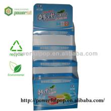 retail floor display stand cardboard chewing gum display shelf