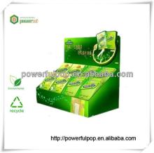retail varnishing paper chewing gum table top display cardboard candy counter display rack