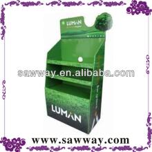 chewing gum display shelf,POP paper display shelf,recyclable corrugated paper display stand