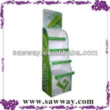 shopping mall floor display carton stand for chewing gum