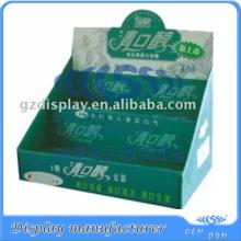 flat packing cardboard retail display unit for chewing gum