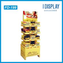 corrugated chocolate display rack for chocolate bar floor cardboard display rack
