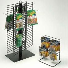 Double Sided Counter Chewing Gum Display Rack with Pigtail Sign Holder