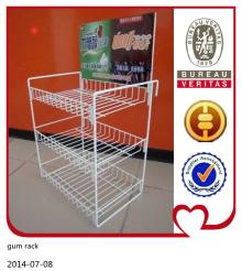 whit  coated  metal  wire  chewing gum display rack