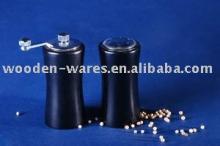 4  classic wooden Salt and Pepper set, 6 inch pepper mill, 8 inch salt shaker