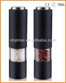 cylinder plastic salt and pepper grinder powered by battery