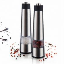 stainless rock salt and black pepper spice  grinding   mill s