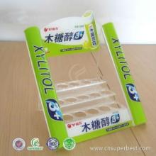 acrylic chewing gum display shelf for supermarket