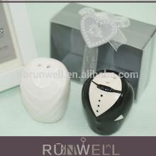 Wedding gift ceramic material salt and pepper shaker