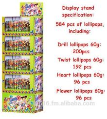 Large display stand with hard candy lollipops 60g