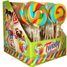 Hard candy twist lollipops 60g