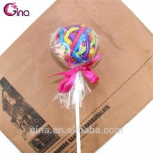 20pcs colorful round lollipop elastic  hair   band , candy  hair  elastics
