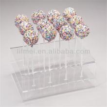 2014 pop customize clear acrylic lollipops candy display stand