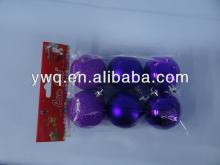 Frosted Dark Purple Plastic Christmas Ball for Decoration or Ornaments