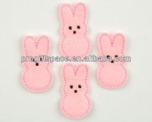 2014 hot sell handmade Embroidered MARSHMALLOW RABBIT with kit Felt Embellishments made in China
