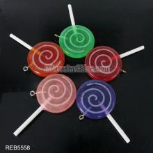 Popular realistic simulation artifical resin lollipop pendant