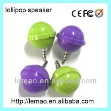 Universal Lollipop Speaker as gift,round speaker