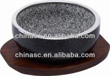 Die Cast Granite bowl with backing wood board silicone lollipop mould