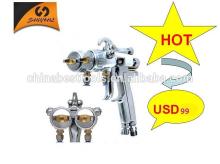 2014 hot chrome paiting machineclear plastic lollipop sticks double nozzle spray gun