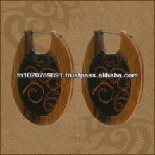 Organic Cinnamon Wood Stick Earrings