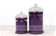 Cinnamon Ginger Scented Glass Candle