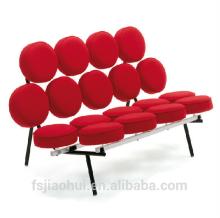 Classic Leather Marshmallow  Sofa  by George Nelson