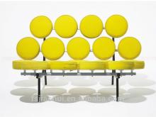 Classic George Nelson Marshmallow Sofa in leather