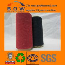 2014 High Quality4.8S saffron yellow open end/oe recycle cotton yarn for gloves for fabric and offer