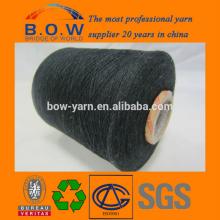 100% recycled cotton yarn/low pricerecycle regenerated70/30 12S saffron yellow open end/oe recycle c