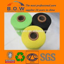 100% recycled cotton yarn/low pricerecycle regenerated70/30 10S saffron yellow open end/oe recycle c