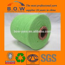 popular 70/30 12S saffron yellow open end/oe recycle cotton yarn for socks