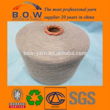 Hotting 70/30 8S saffron yellow open end/oe recycle cotton yarn for socks in china