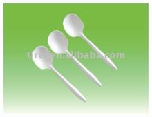disposable corn starch flateware soup  spoon 