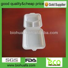 9inch with 3compartment eco-friendly  disposable   food   container  made from corn starch