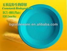 corn starch compostable tableware 8 inch round plate disposable dishes