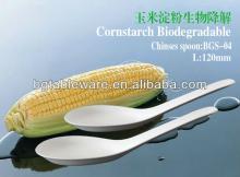 corn starch resin biodegradable tableware 120mm Chinese spoon biodegradable spoons