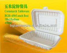 corn starch lunch box 450ml disposable food container biodegradable tableware