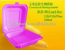 corn starch lunch box 1200ml disposable food container biodegradable tableware