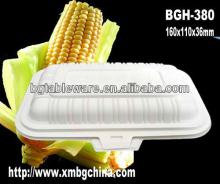 corn starch lunch box 380ml disposable  food   container  biodegradable tableware