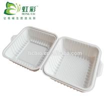 Corn starch 6.5inch disposable biodegradable plastic lunch box