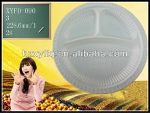 Biodegradable Corn Starch Plates,Eco-ware plastic 9" compt.plates
