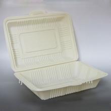 Corn starch Bio-based Disposable Lunch box 177*130*55mm/ 600ml